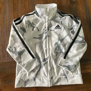Adidas White/Grey Camo Zip Jacket 2T